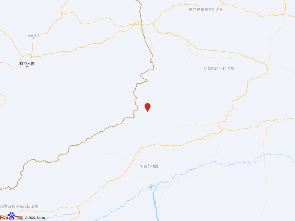 新疆阿克苏地区温宿县（北纬42.22度，东经80.61度）发生3.7级地震